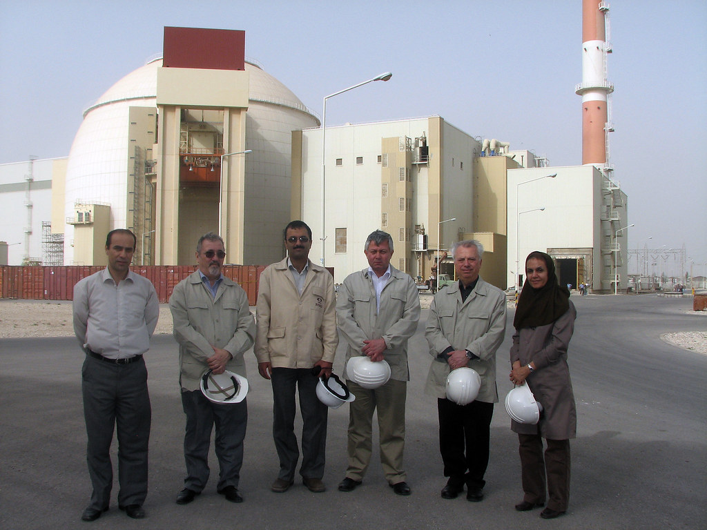 IAEA-related inspection context outside Bushehr Nuclear Power Plant in Iran, February 2010.